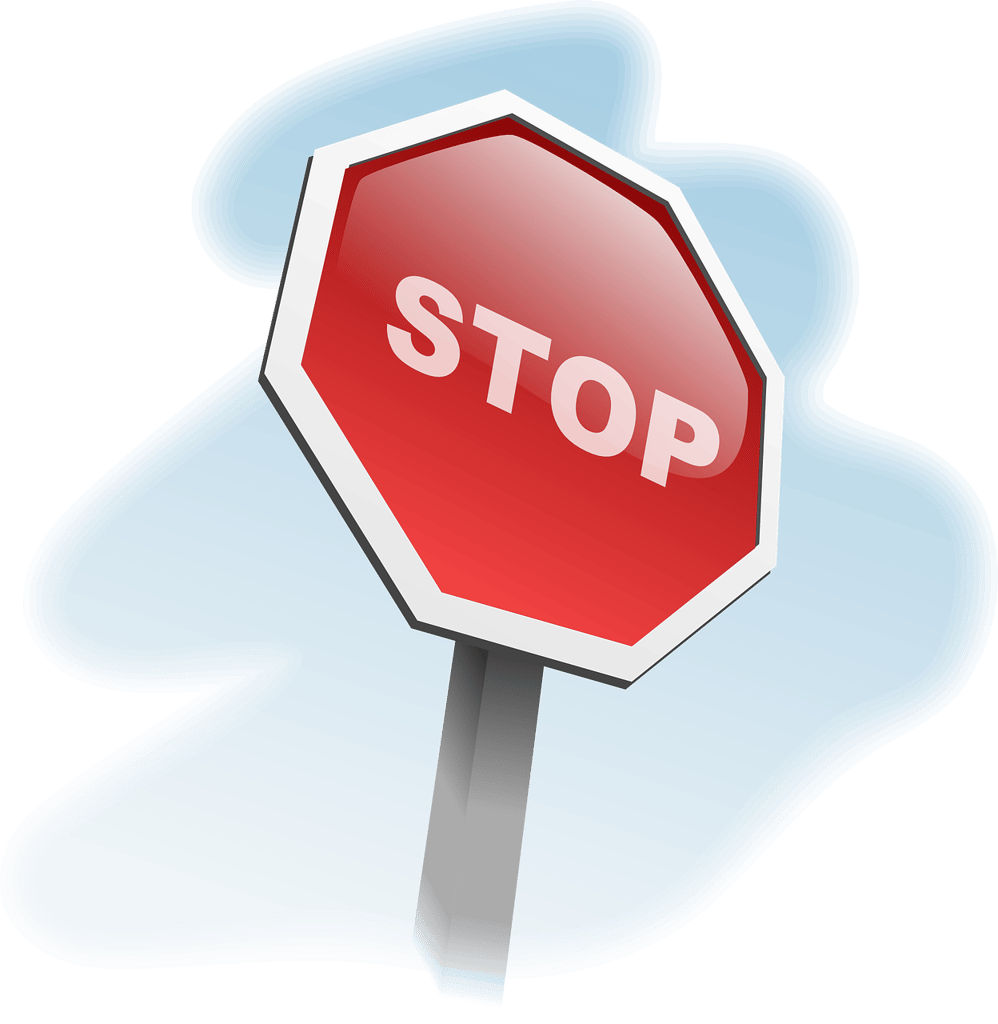 Bilden visar en stopp-skylt